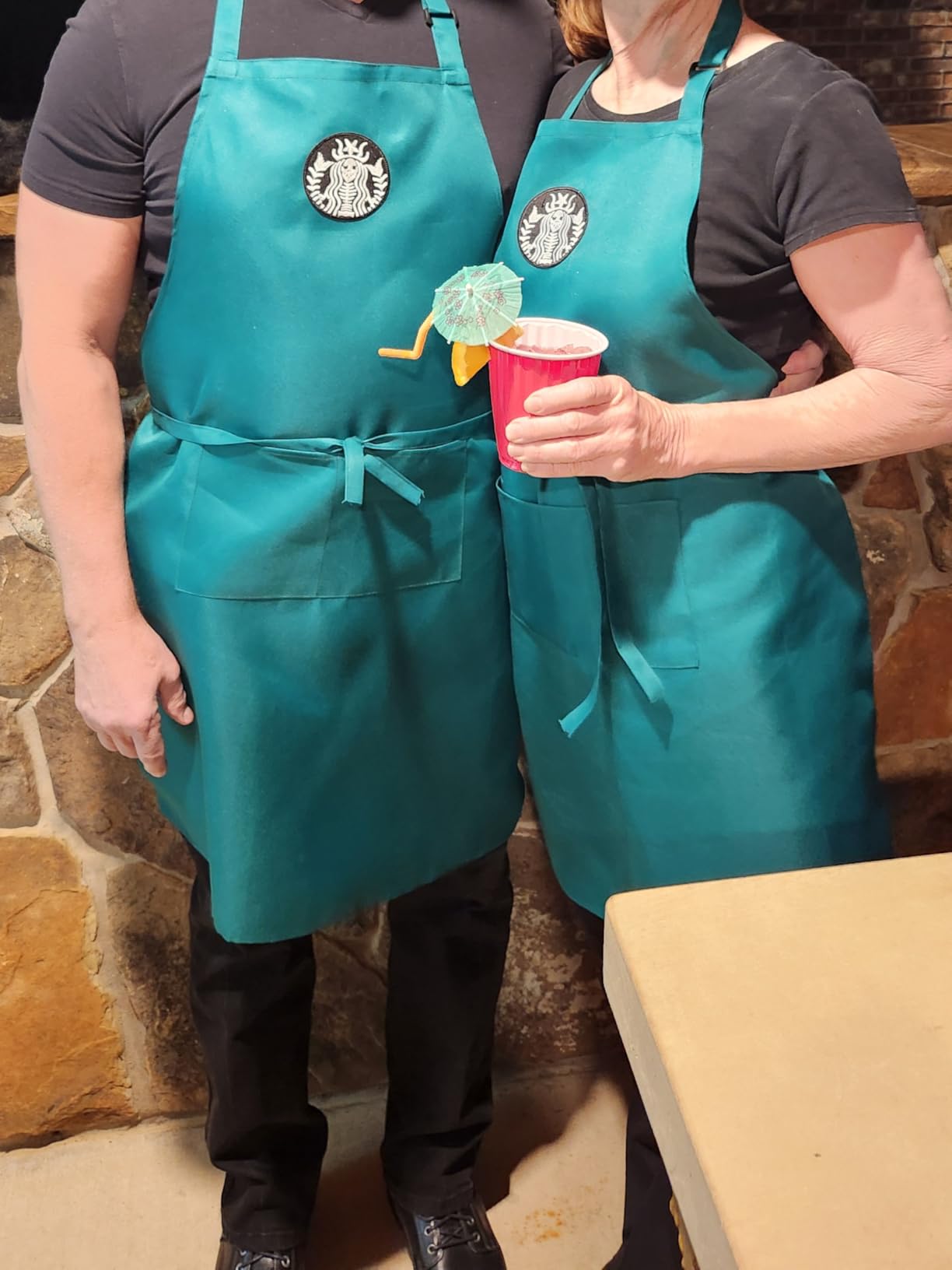 Syntus Apron for Men Women, Adjustable Cooking Kitchen Apron with 2 Pockets customer photo 2