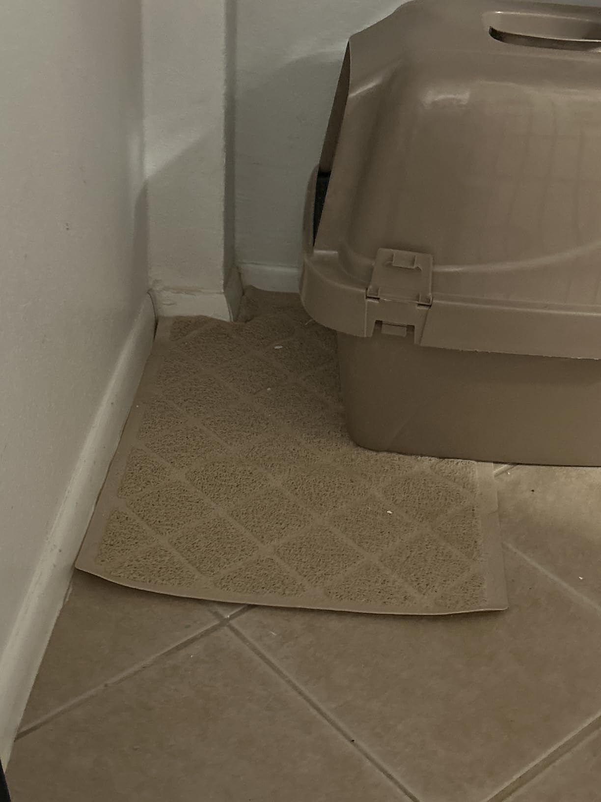 GORILLA GRIP Cat Litter Box Mat, Coiled Mesh Trapping Mats, 35x23 Gray customer photo 1