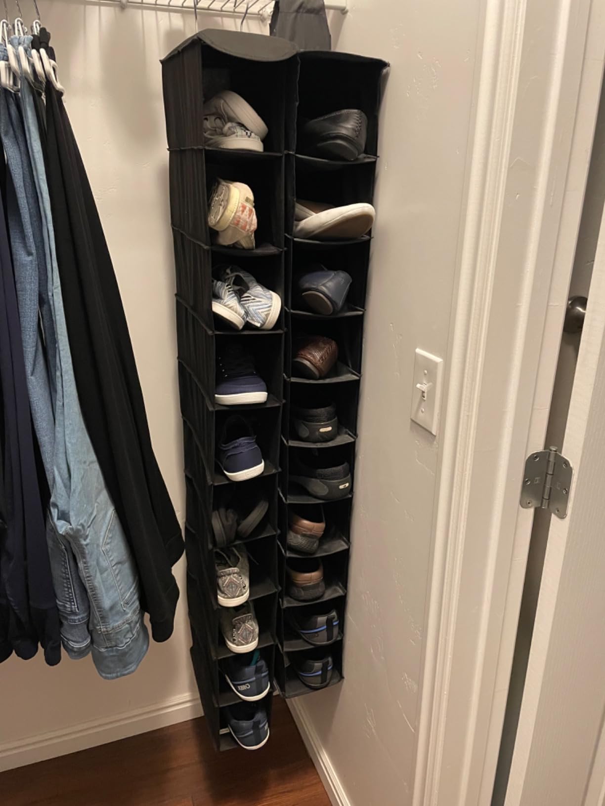 Simple Houseware 10 Shelves Closet Hanging Shoe Organizer, Gray customer photo 2