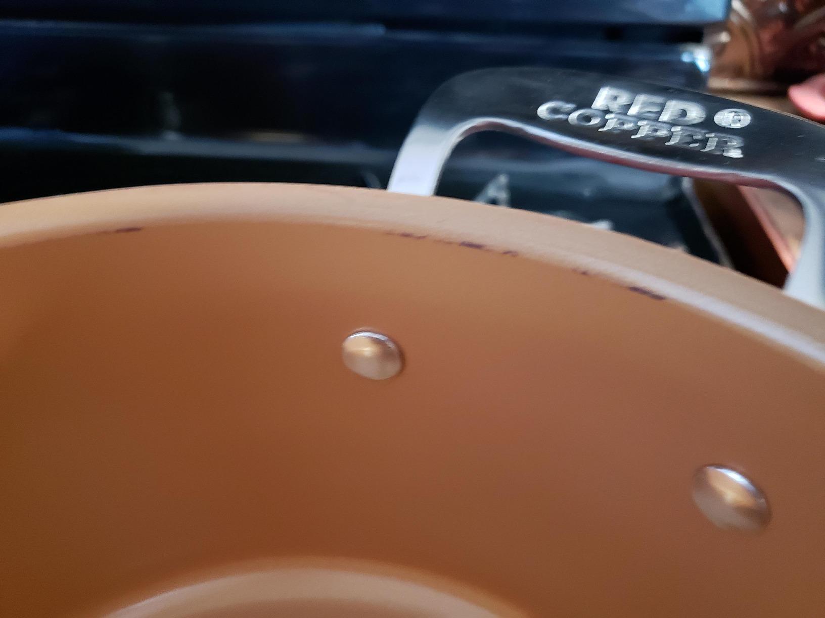 BulbHead Red Copper 10 PC Copper-Infused Ceramic Non-Stick Cookware Set customer photo 2