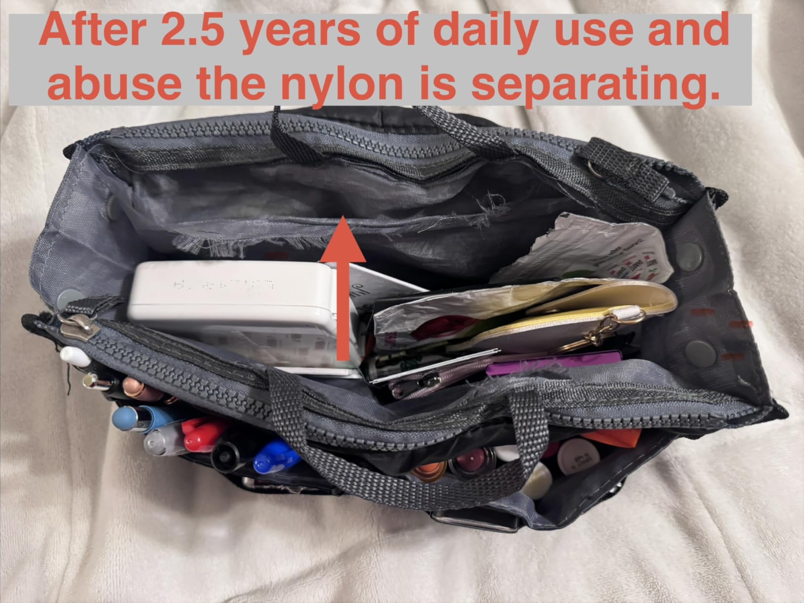 Vercord Purse Organizer Insert for Handbags Bag Organizers Inside Tote Pocketbook Women Nurse Nylon 13 Pockets Black Small customer photo 1