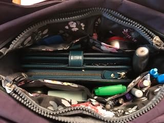 Vercord Purse Organizer Insert for Handbags Bag Organizers Inside Tote Pocketbook Women Nurse Nylon 13 Pockets Black Small customer photo 2