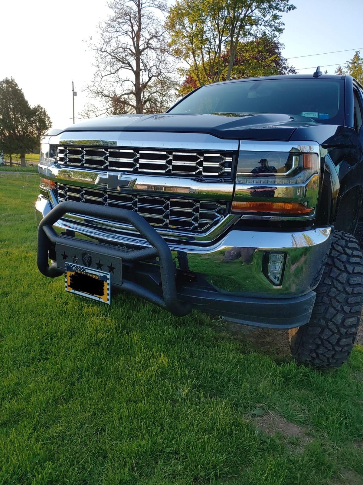 Tyger Auto TG-GD6C60048 Front Bumper Guard Compatible with 2007-2018 Chevy Silverado / GMC Sierra 1500 (Exclude 2007 Classic Models) | Textured Black | Light Mount | Bull Bar customer photo 1