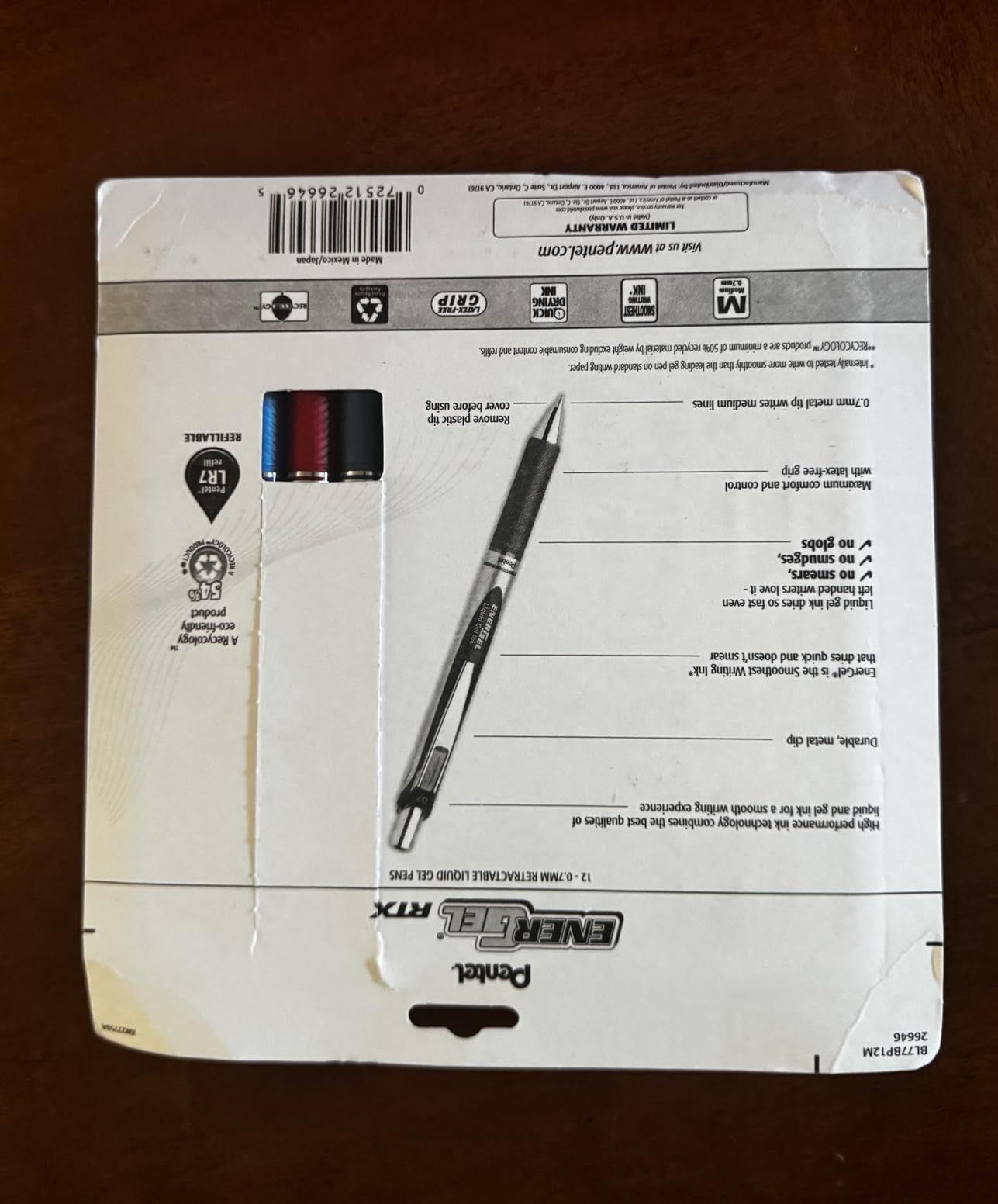 Pentel EnerGel RTX Retractable Liquid Gel Pens, (0.7mm), Assorted Colors, Ultimate Writing Pens, Best Writing Pens for Office, School and Journaling, Pack of 12 customer photo 2