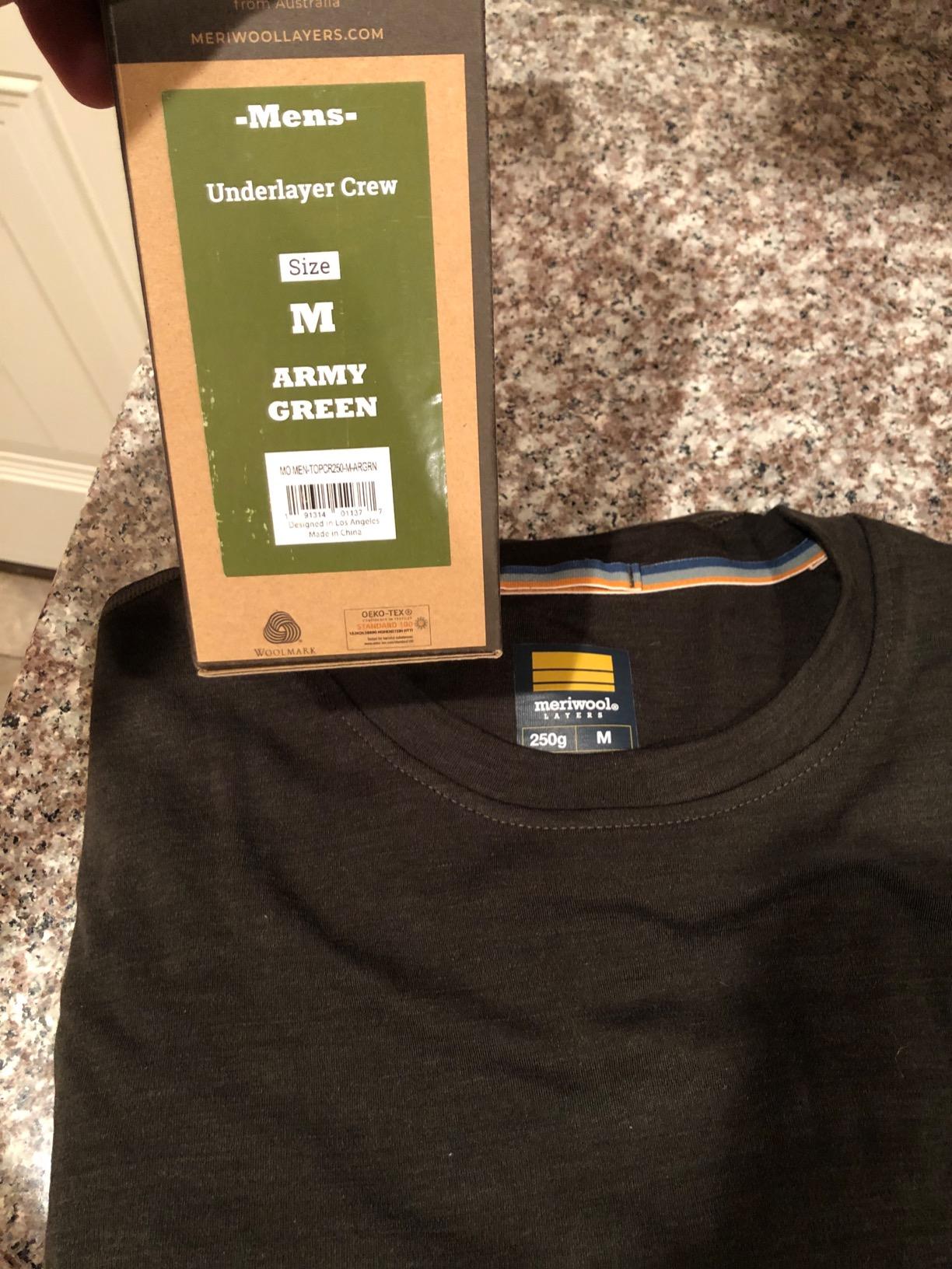 MERIWOOL Mens Base Layer - 100% Merino Wool Midweight Long Sleeve Thermal Shirt customer photo 1