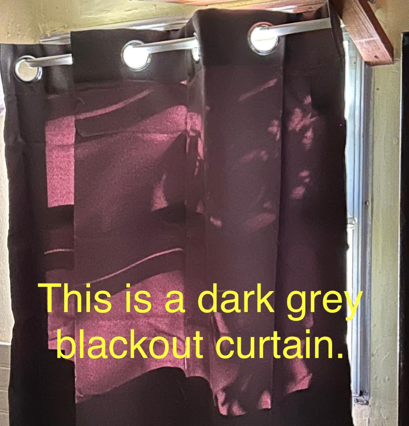 NICETOWN Grey Kitchen Blackout Short Curtain Panels for Bedroom, 45 Inch Long Thermal Insulated Grommet Top Blackout Draperies and Drapes (2 Panels, W42 x L45 -Inch, Grey) customer photo 2