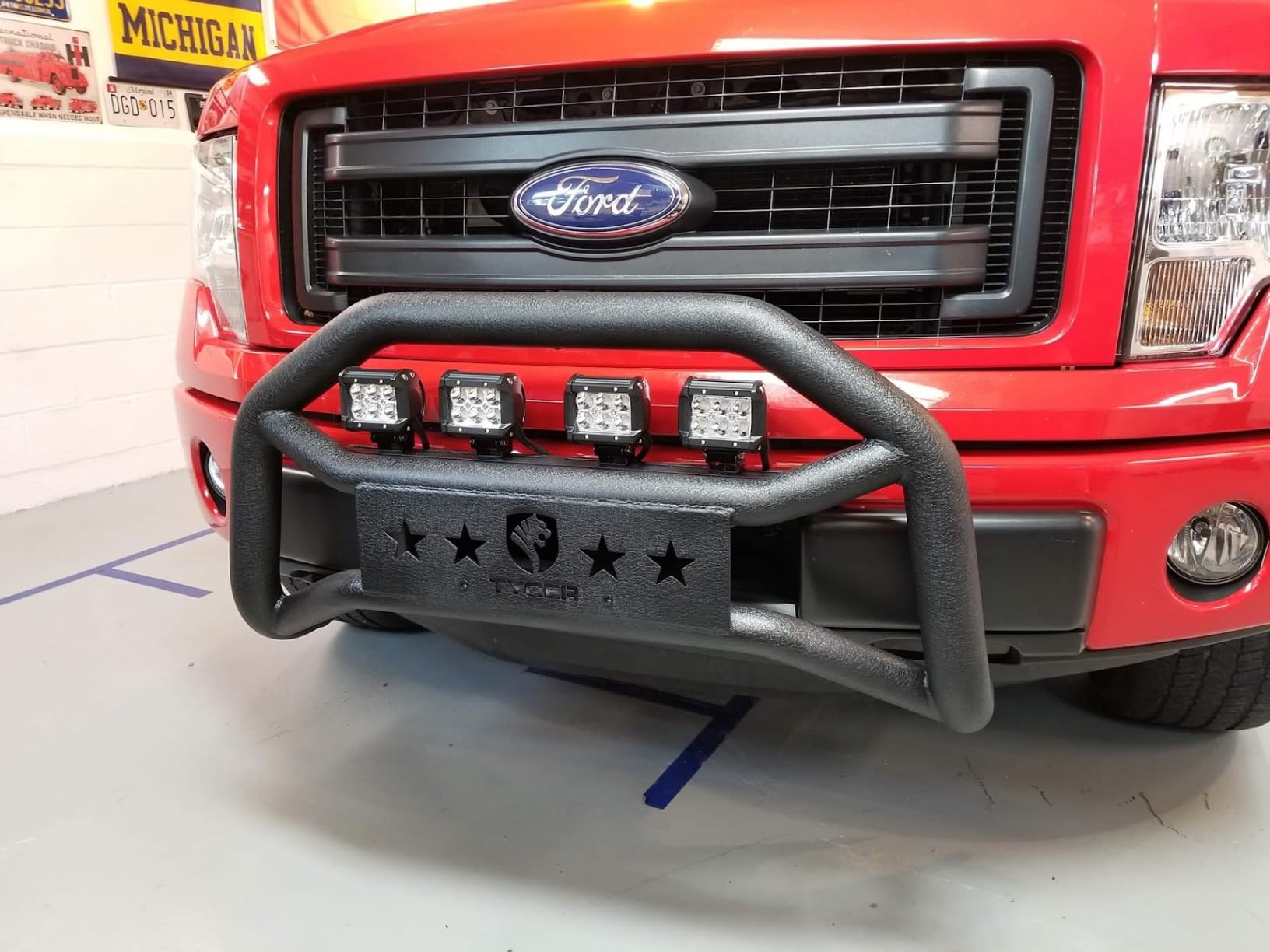 Tyger Auto TG-GD6F60098 Front Bumper Guard Compatible with 2004-2024 Ford F150 (Exclude Heritage, Raptor, 20-22 Diesel, 22-24 Lightning EV) | Textured Black | Light Mount | Bull Bar customer photo 2