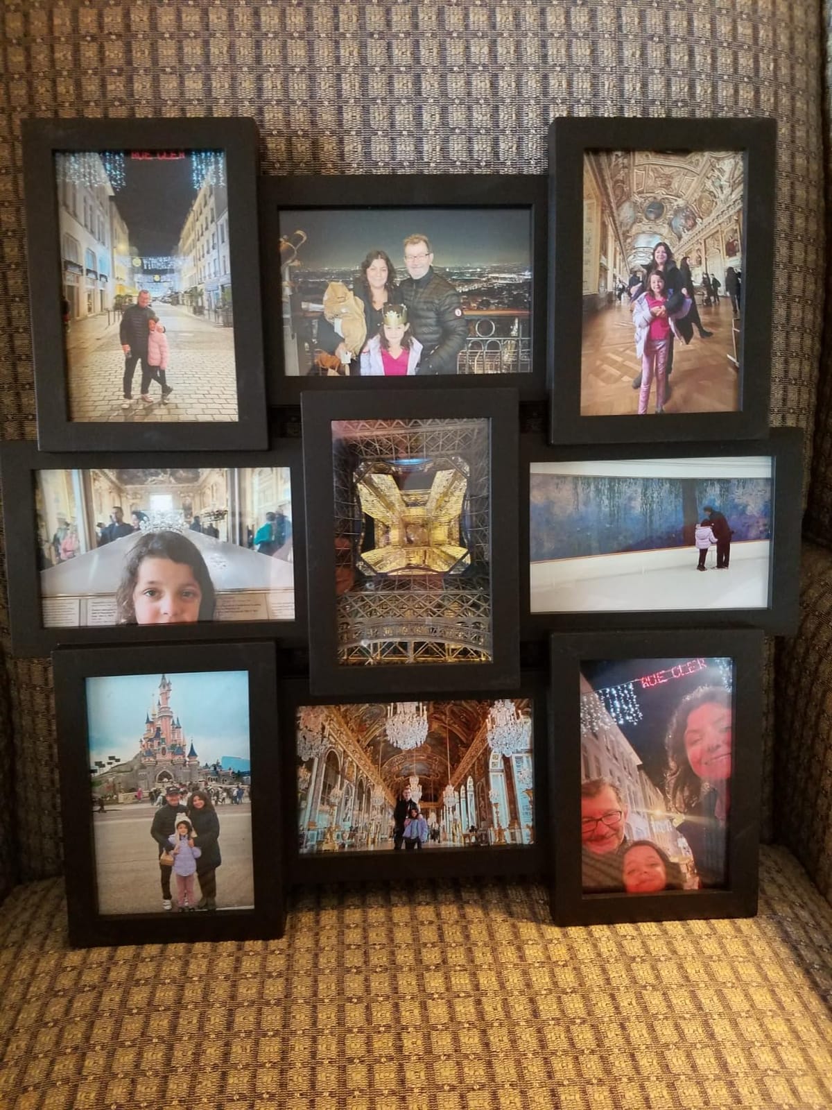 MELANNCO Collage Picture Frame for Wall, Holds Nine Photos - Four 6x4 and Five 4x6 Inch - Black Plastic, 18x18 Inch, Hang Horizontal or Vertical, Wall Decor for Home customer photo 2