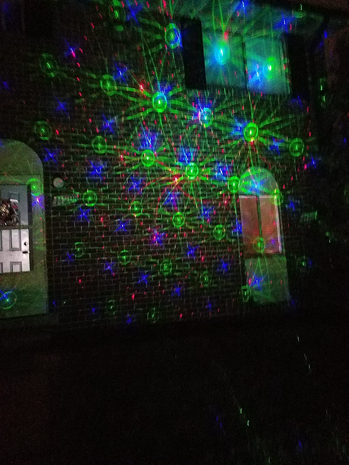 LedMall Motion 8 Patterns in 1 Red, Green, and Blue Outdoor Christmas Laser Lights Projector with remote control and Security Lock customer photo 2