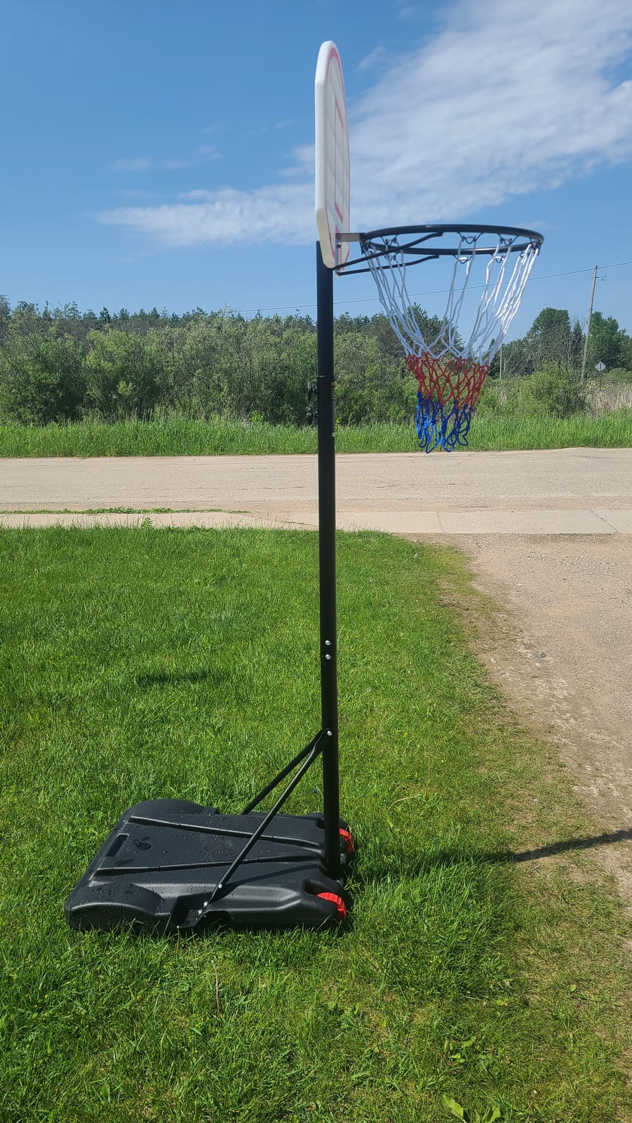 Best Choice Products Kids Height-Adjustable Basketball Hoop, Portable Backboard Set w/ 2 Wheels, Fillable Base, 70.5in to 82.3in Tall customer photo 1