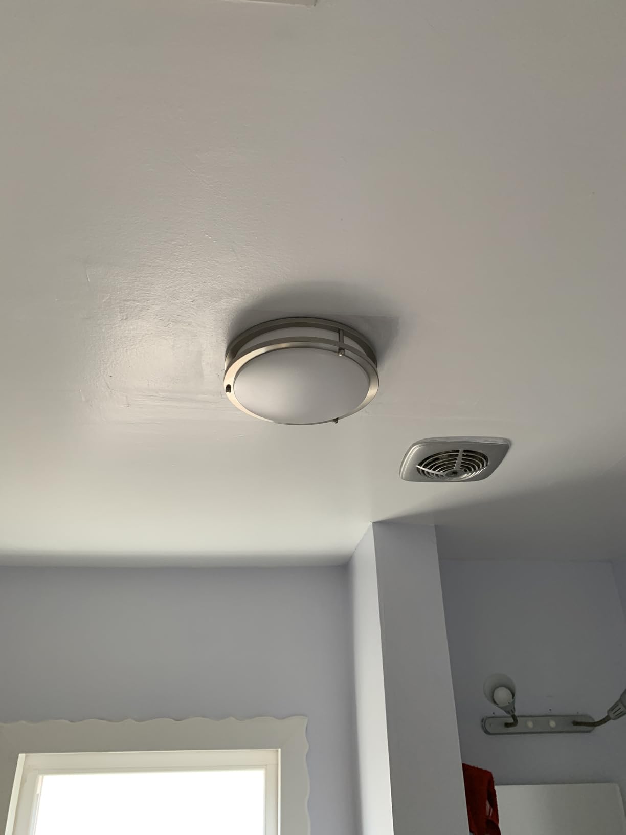 hykolity 13 inch Flush Mount LED Ceiling Light Fixture, 5CCT | 2700K/3000K/3500K/4000K/5000K Adjustable Ceiling Lights, Brushed Nickel Saturn Dimmable Lighting for Kitchen, ETL Listed customer photo 1