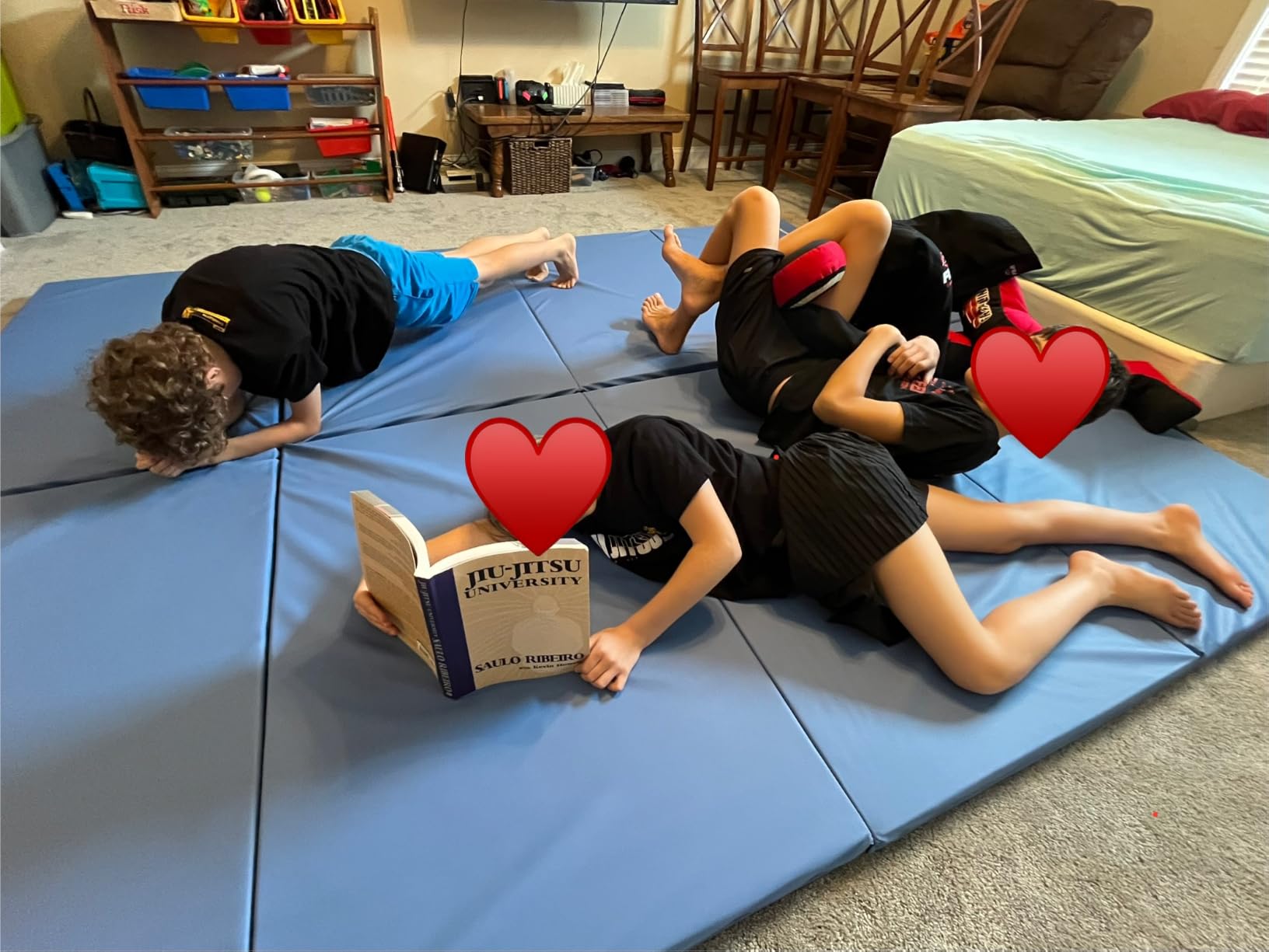 BalanceFrom 10x4 Feet 4-Panel Folding Gymnastics Mat – 2-Inch Thick Pad with Vinyl Surface and Carrying Handles for Tumbling, Yoga, Pilates, Home Workouts, and Martial Arts customer photo 1