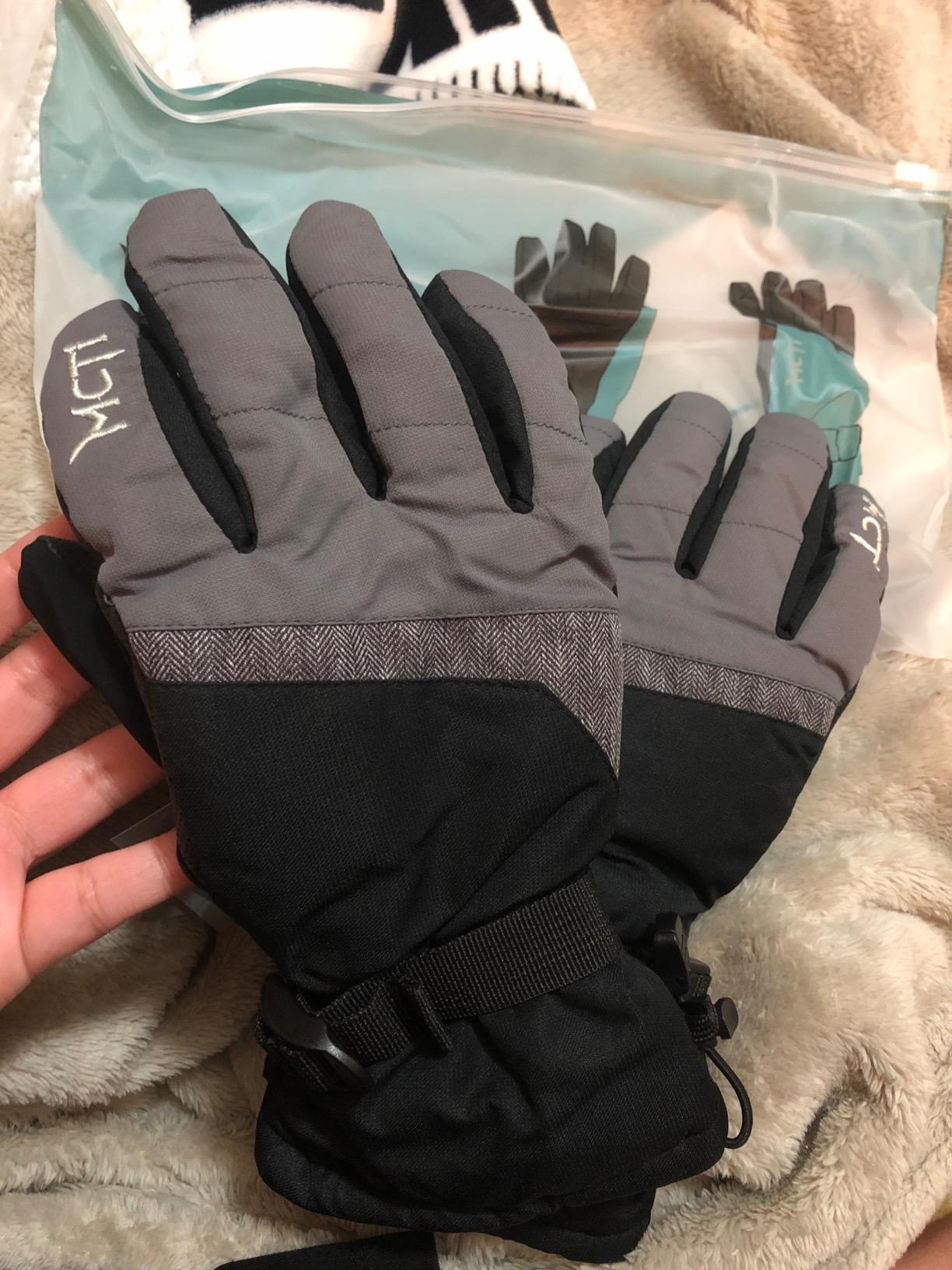 MCTi Ski Gloves,Winter Waterproof Snowboard Snow 3M Thinsulate Warm Touchscreen Cold Weather Women Gloves Wrist Leashes customer photo 1