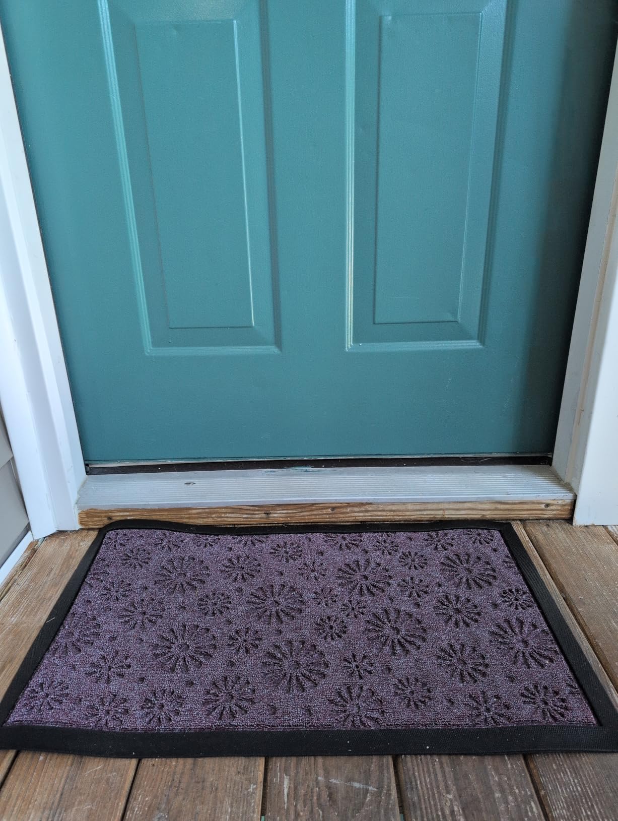 GORILLA GRIP WeatherMAX Door Mat, Indoor Outdoor Use, 29x17 Gray Diamond customer photo 1
