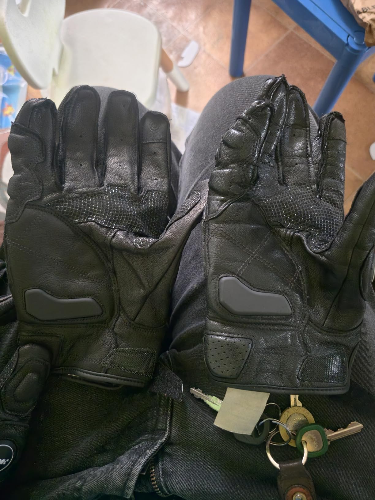 ILM Air Flow Leather Motorcycle Gloves Touchscreen for Men and Women GRC01 customer photo 2