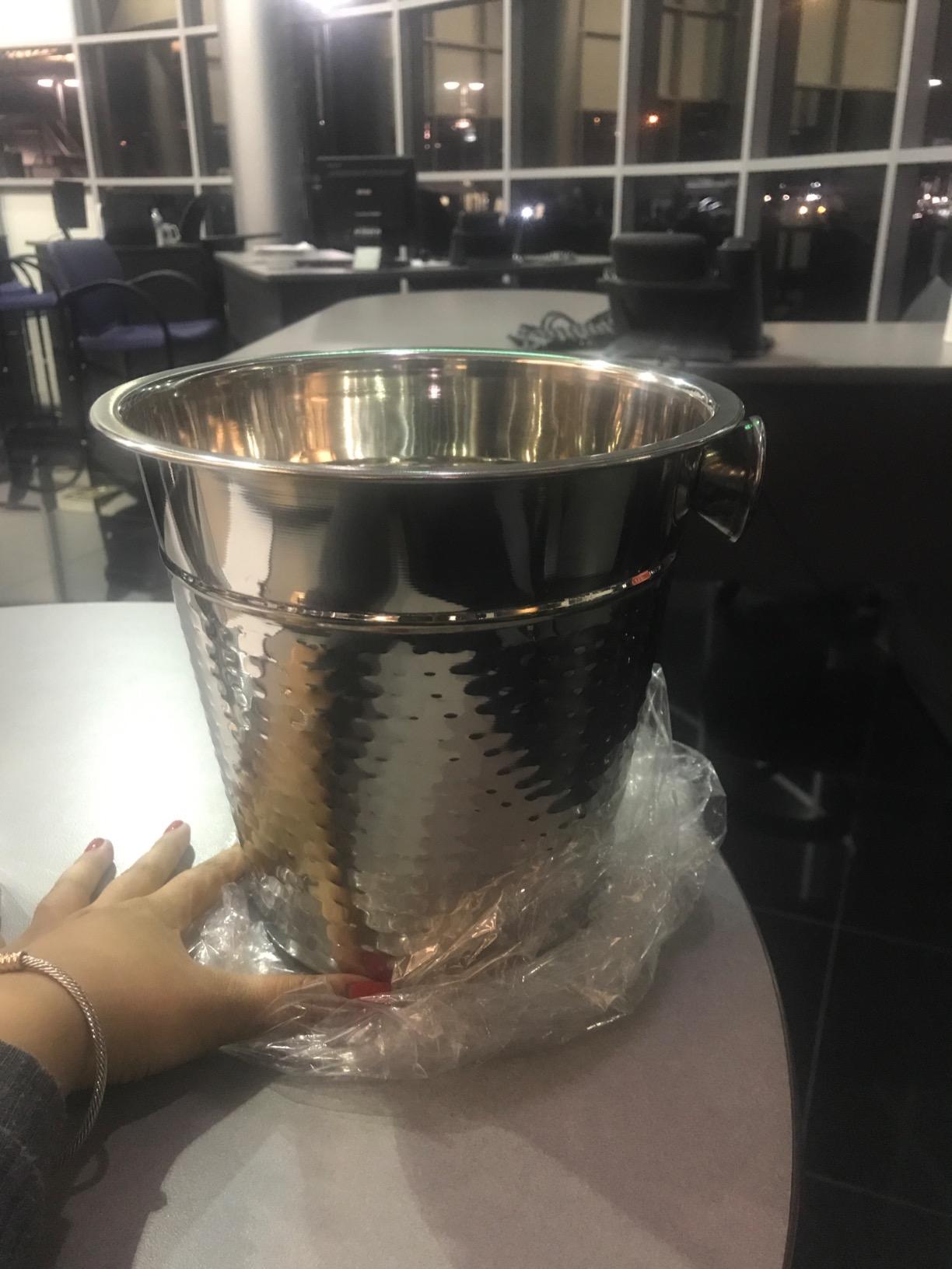 Chef Craft Hammered Champagne Bucket. 4 Quart. Stainless Steel customer photo 2