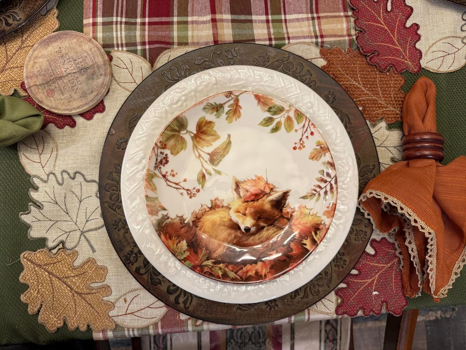 DII Give Thanks Plaid Fall Table Decor, Autumn & Thanksgiving Tabletop Linens, 14x72 Table Runner customer photo 1