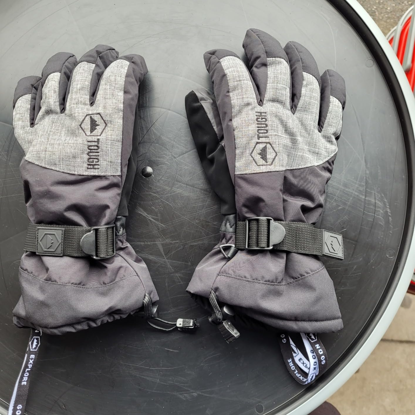 Tough Outdoors Ski Gloves Men Women - Black Snow Ski Gloves Women Men - Adult Ladies Men's Insulated Waterproof Winter Glove customer photo 2