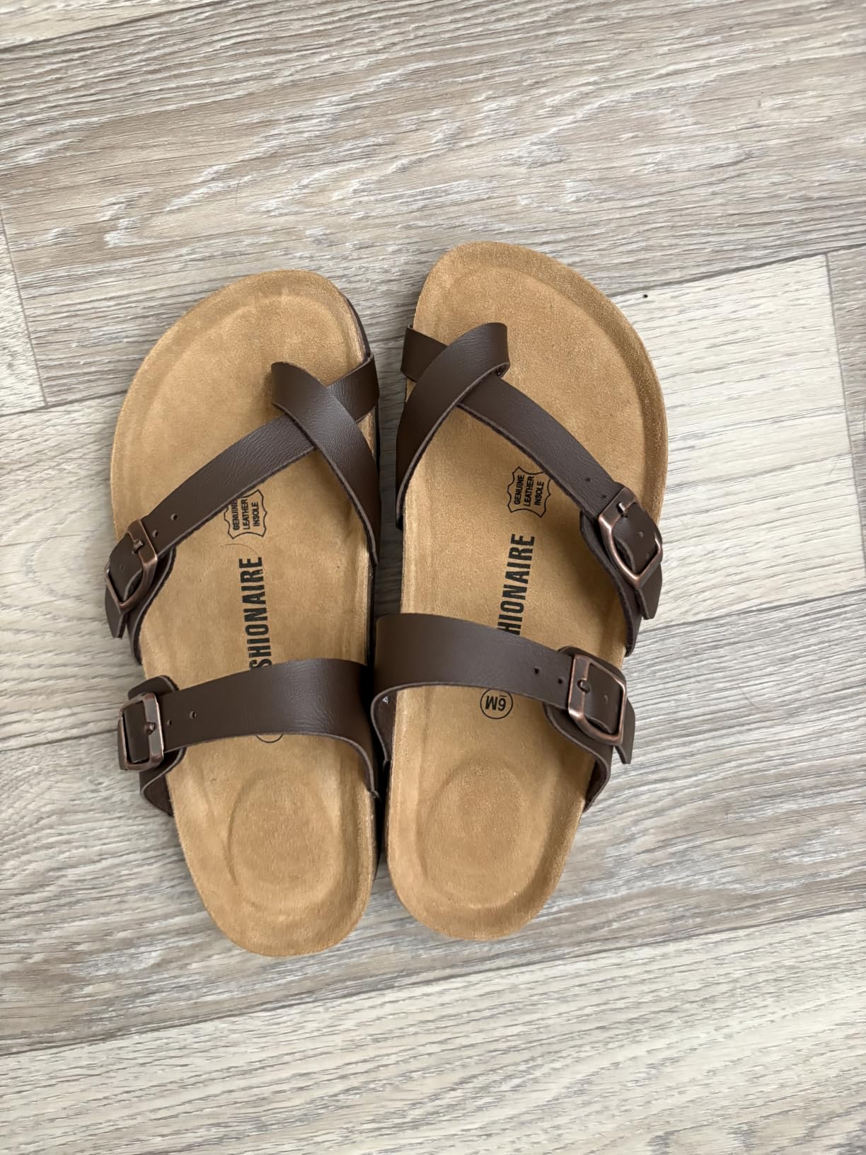 CUSHIONAIRE Luna Sandals for Women, Cork Footbed Womens Sandals for Summer Comfort with Adjustable Straps, Wide Width Available customer photo 1