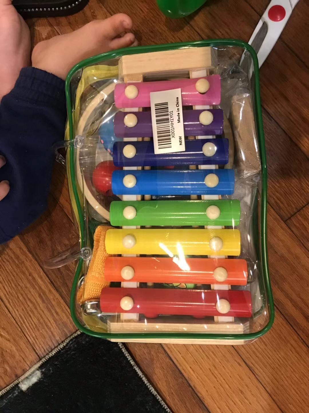 Childom Wooden Musical Instruments Set, Preschool Percussion Instrument Kit customer photo 2