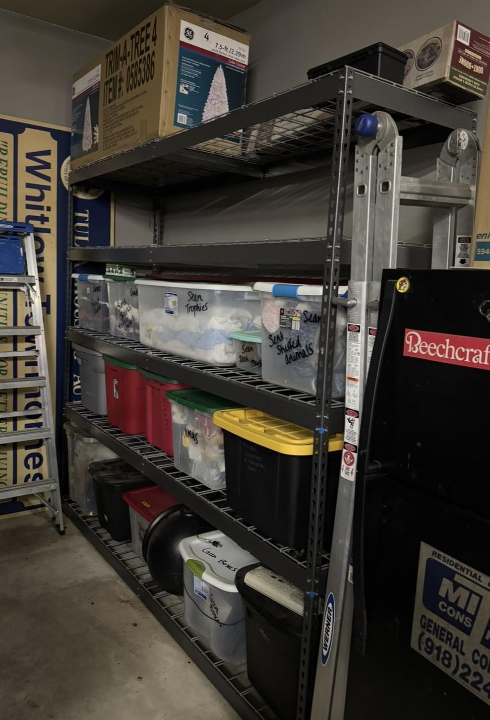 MonsterRax 24x92x84 Garage Shelving Unit, 500lb/Shelf Steel Rack - Hammertone customer photo 1