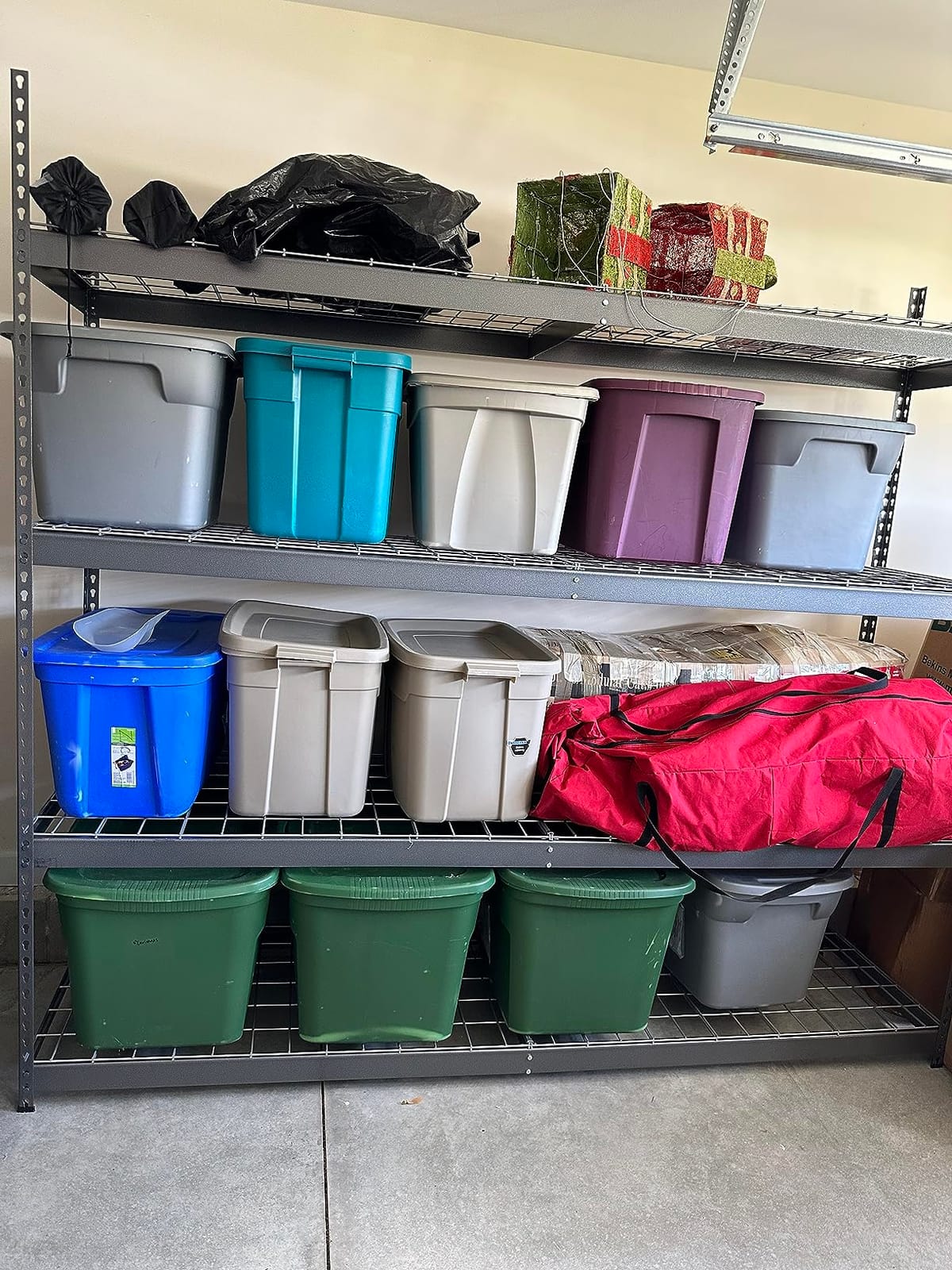 MonsterRax 24x92x84 Garage Shelving Unit, 500lb/Shelf Steel Rack - Hammertone customer photo 2