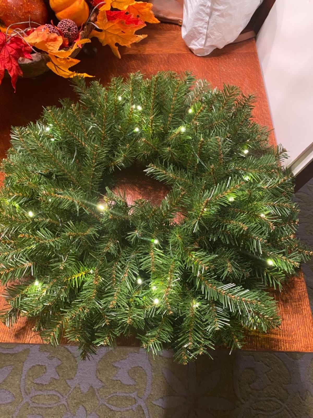 National Tree Company 30in Pre-Lit Norwood Fir Artificial Christmas Wreath customer photo 1