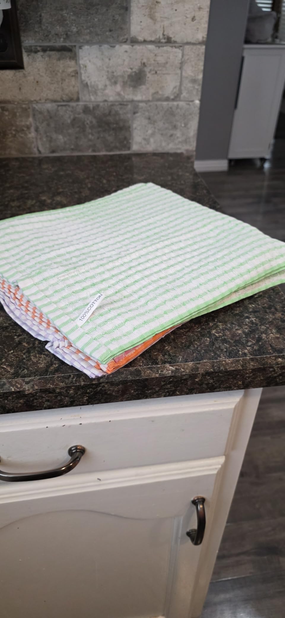 Egles 12 Pack 100% Cotton Kitchen Dish Cloths, 12 x 12 Inch Dishcloths customer photo 2