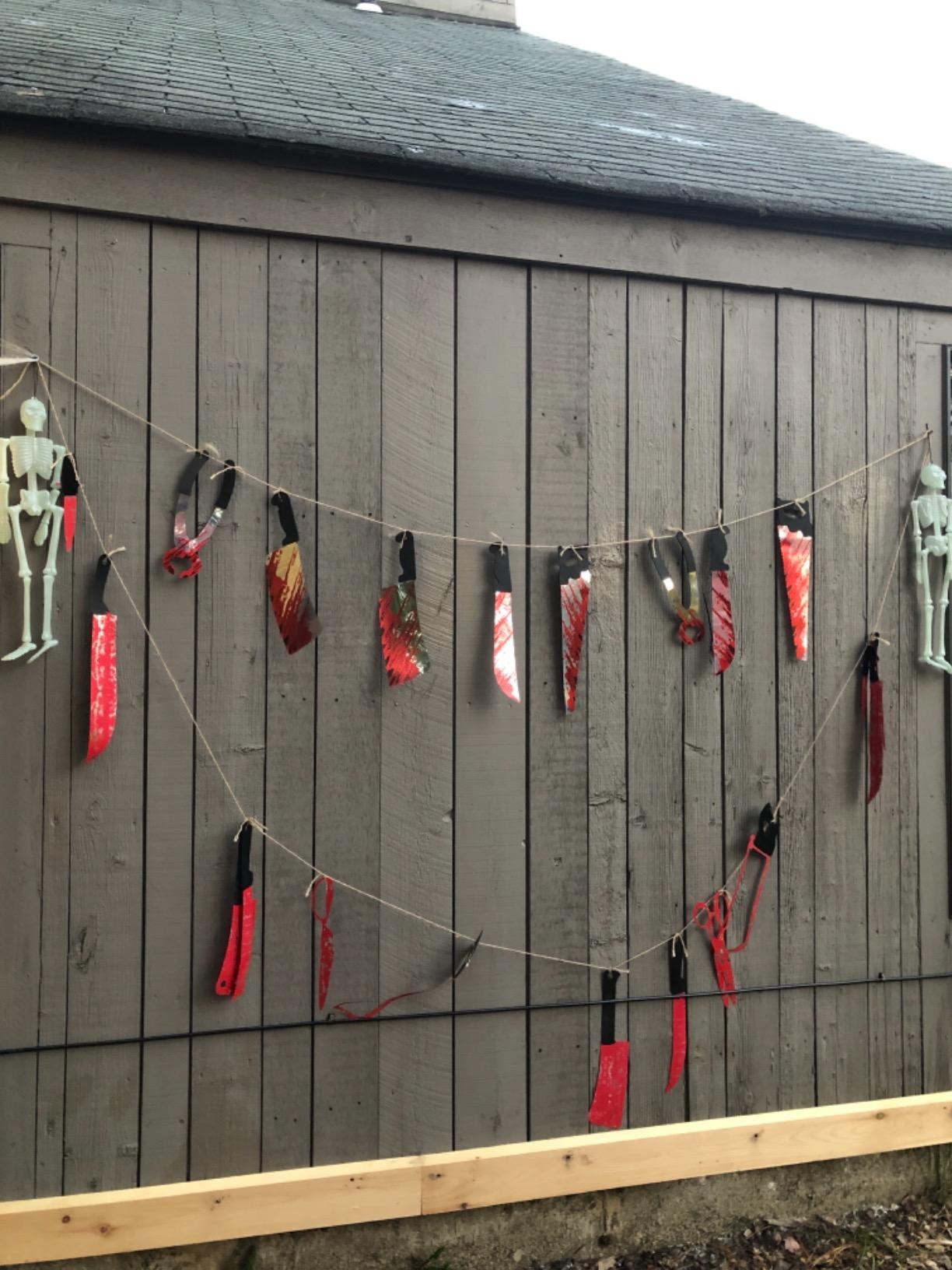 4PCS Halloween Decorations Bloody Banners: Horror Party Garland Decor customer photo 1