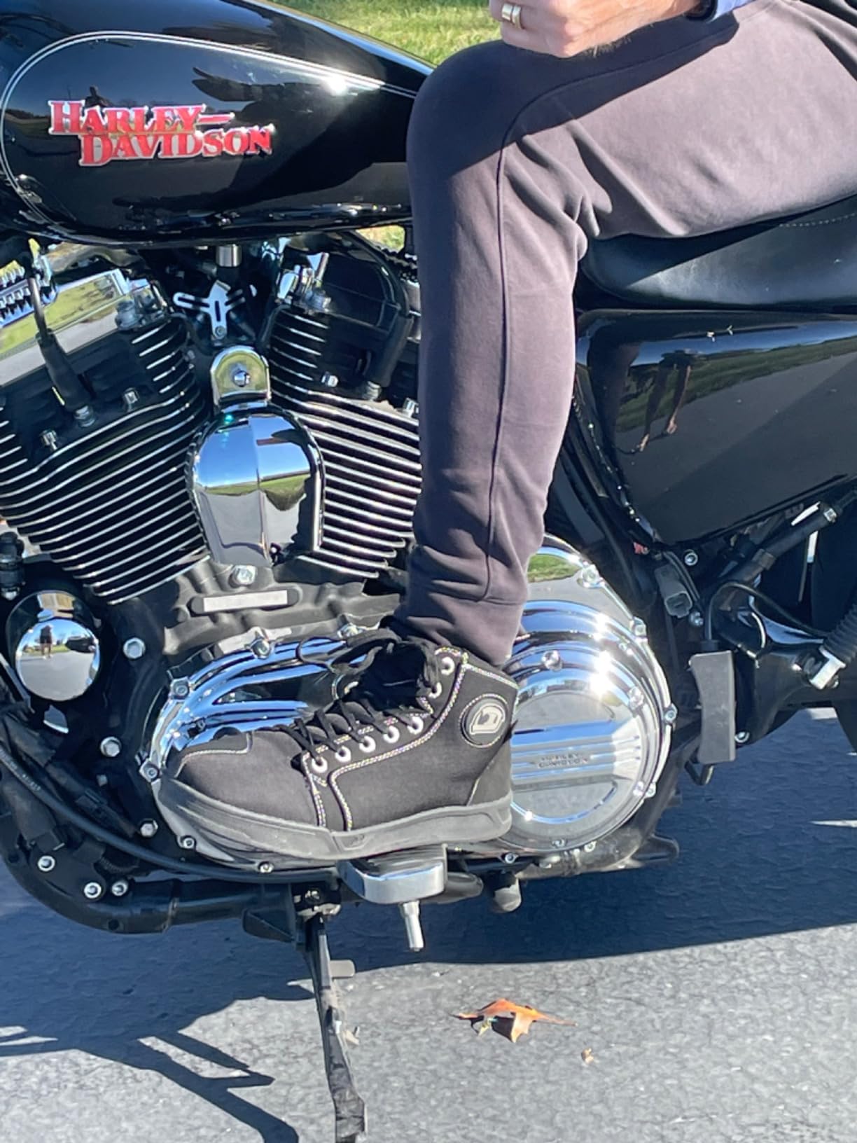IRON JIA'S Motorcycle Shoes for Men & Women, CE Certified Riding Boots Grey customer photo 2