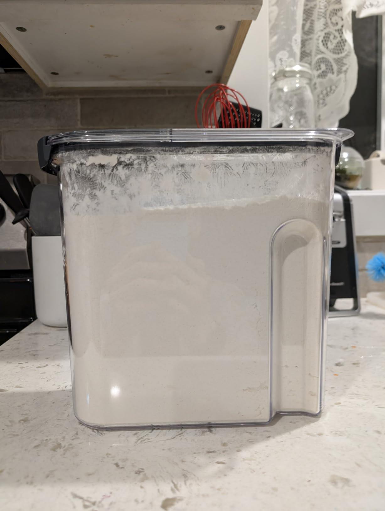 Rubbermaid Brilliance 16-Cup Airtight Food Storage Container with Lid Clear/Grey - optimal for pantry organization flour sugar and food storage customer photo 1