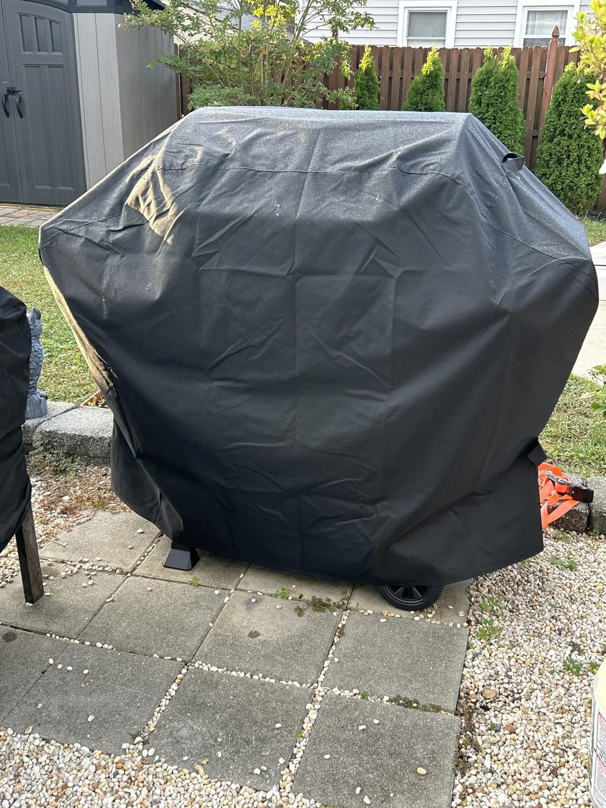 SunPatio 55 Inch Grill Cover for Outdoor Grill Heavy Duty Waterproof, Black | Compatible for Weber Charbroil Nexgrill Kenmore Grills and More, UV & Fade Resistant, All Weather Protection BBQ Grill Cover customer photo 2