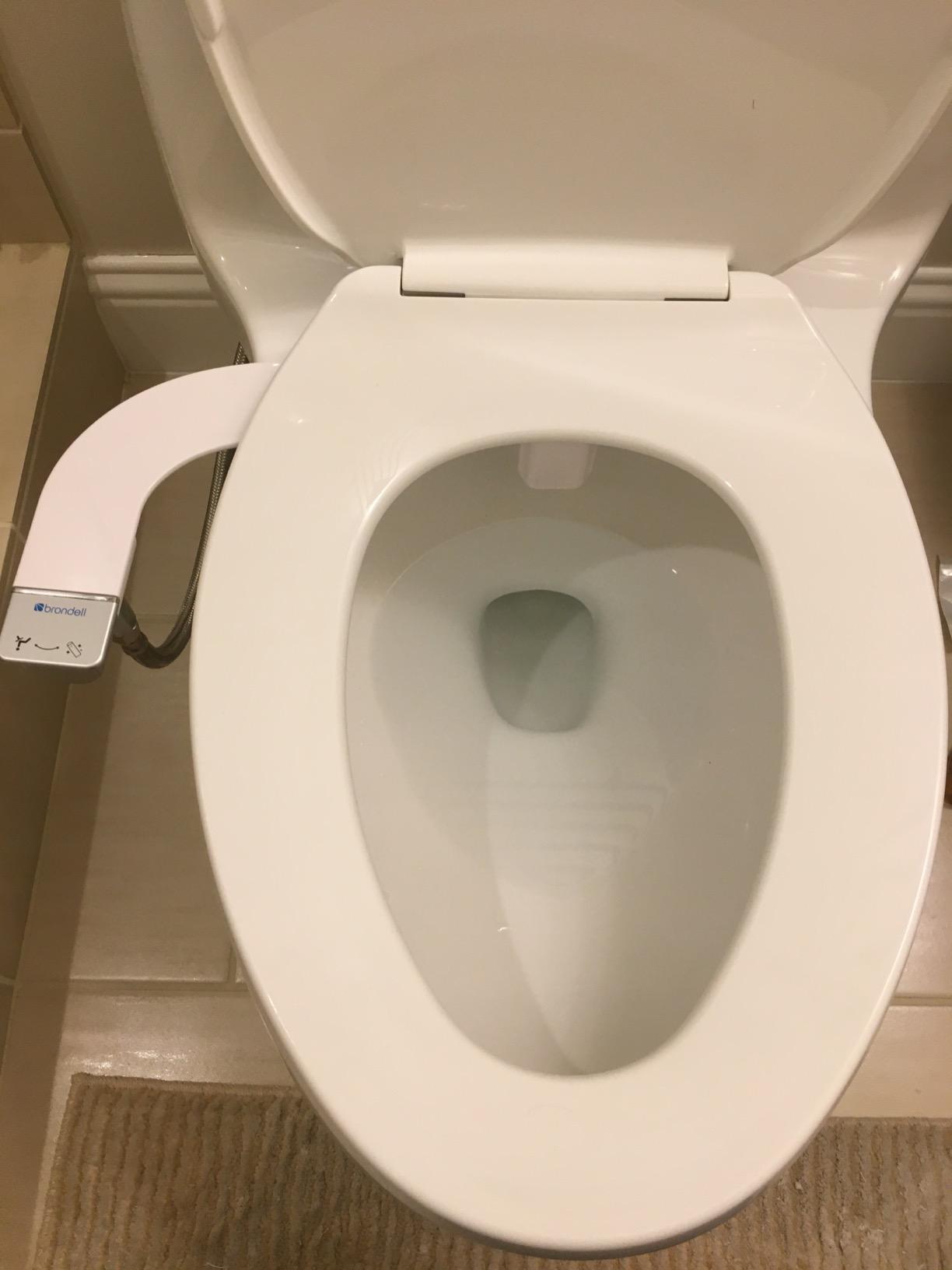 Brondell Bidet - Thinline SimpleSpa SS-150 Fresh Water Spray Non-Electric Bidet Toilet Attachment in White with Self Cleaning Nozzle and SafeCore Internal Valve customer photo 2