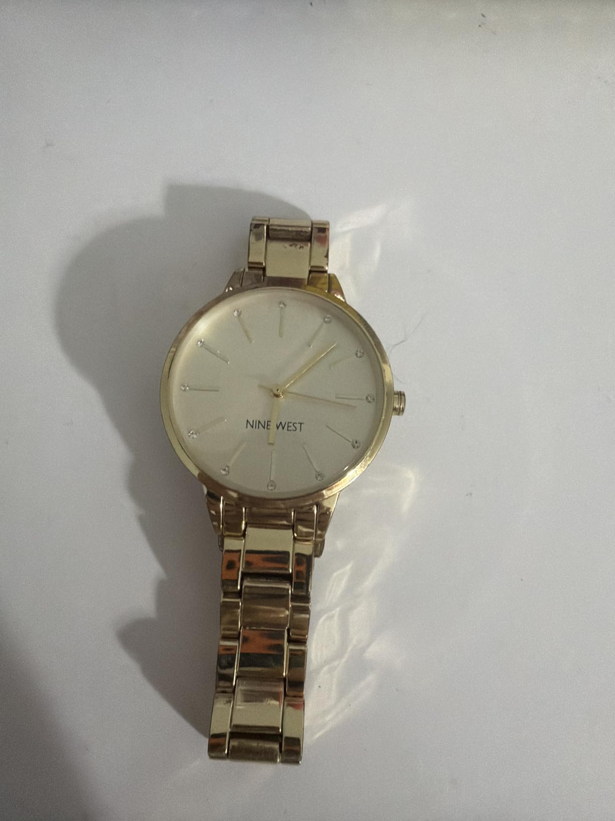 Nine West Women's Crystal Accented Bracelet Watch customer photo 1