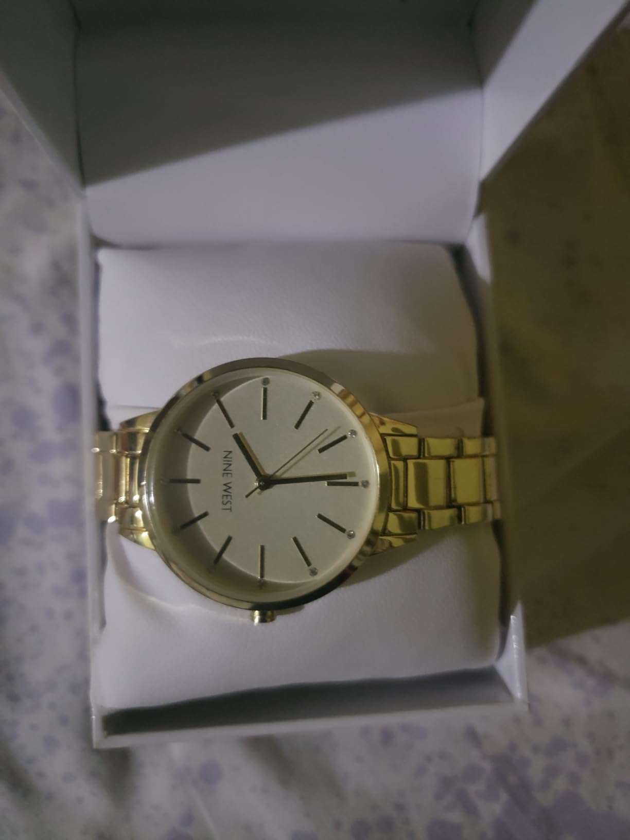 Nine West Women's Crystal Accented Bracelet Watch customer photo 2