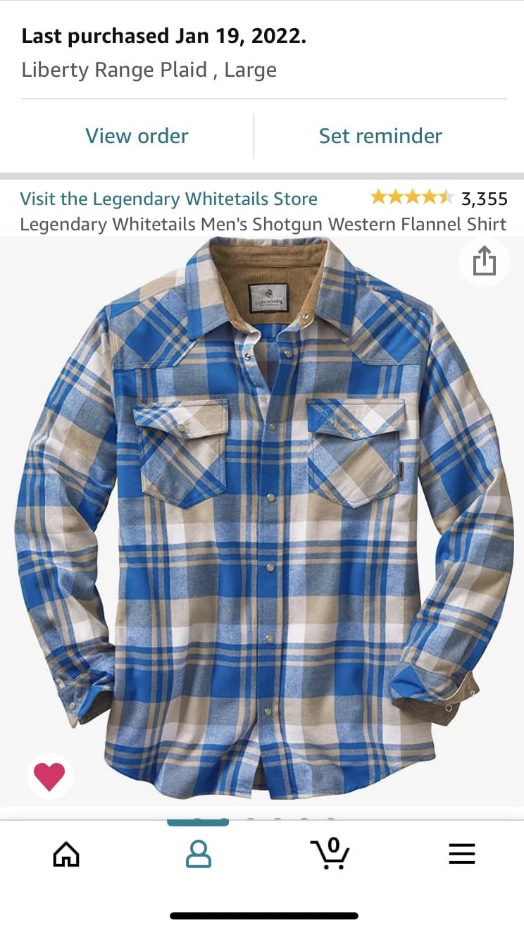 Legendary Whitetails Mens Western Button Up Brushed Cotton Flannel Shirt customer photo 1