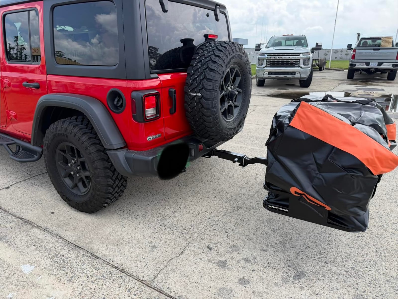 Mockins 500 Lb Capacity Steel Trailer Hitch Cargo Carrier for 2