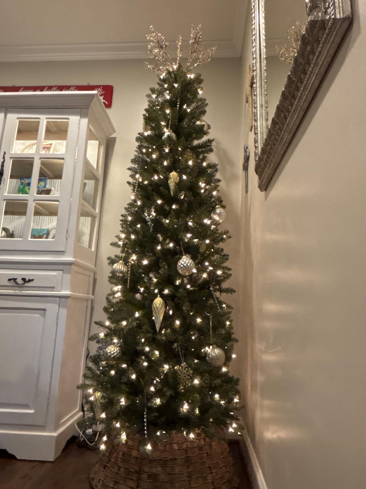 Puleo International 6.5ft Pre-Lit Fraser Fir Pencil Christmas Tree customer photo 1