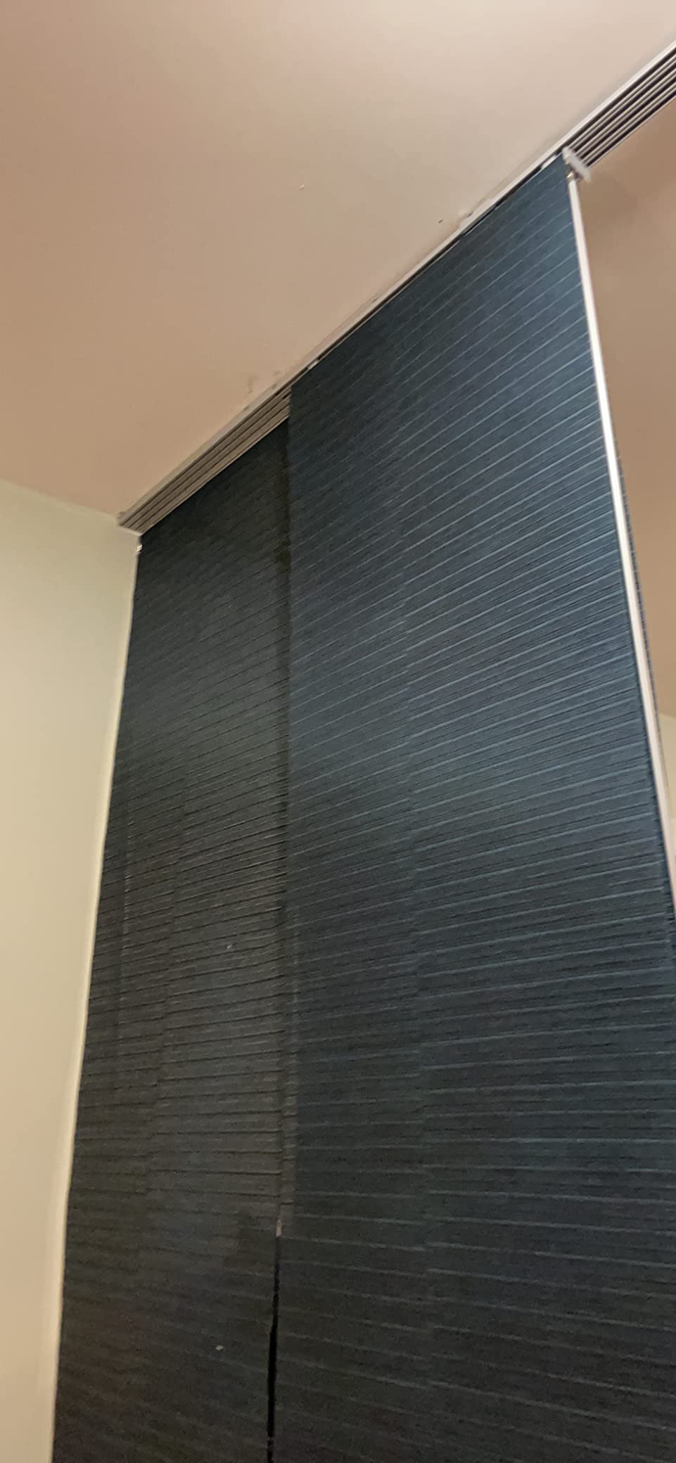 GoDear Design Natural Woven Light Filtering Panel Track Blinds, Marble | Adjustable Sliding Vertical Blinds for Patio Doors & Glass Windows, 45.8