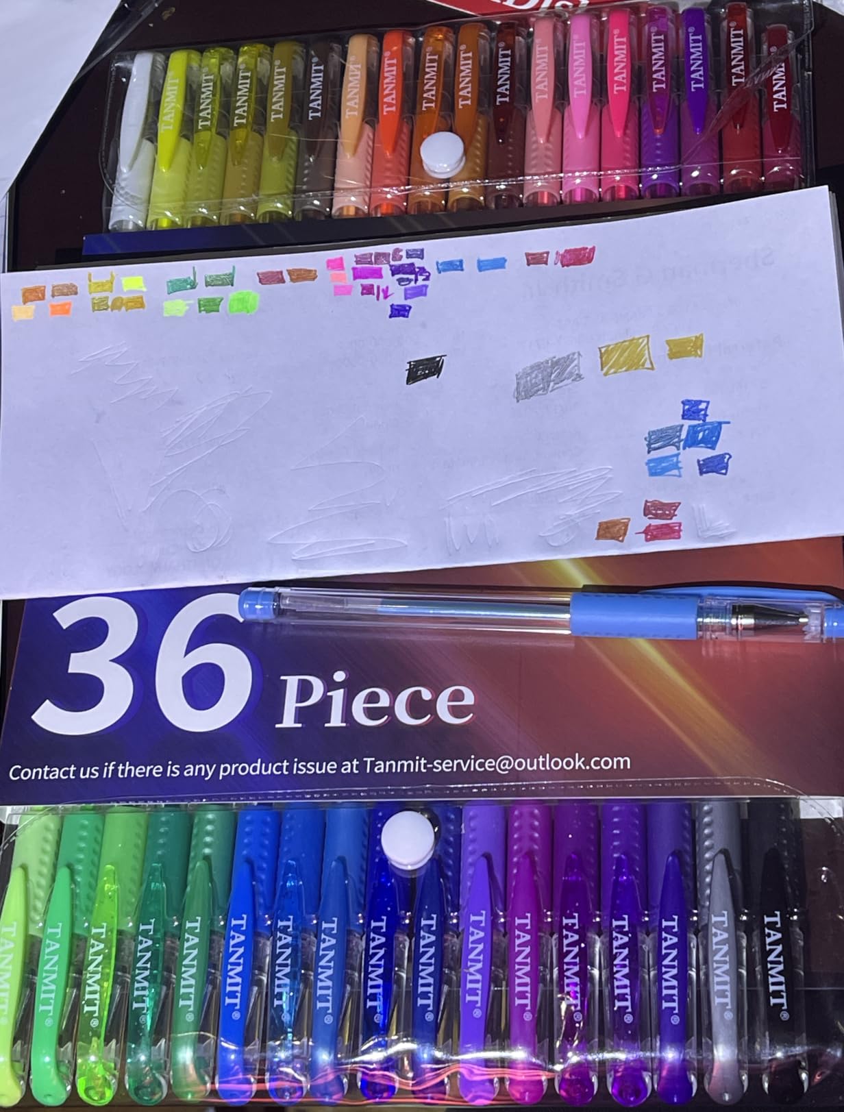 TANMIT 36 Colors Gel Pens Set for Adult Coloring Books with 40% More Ink customer photo 2