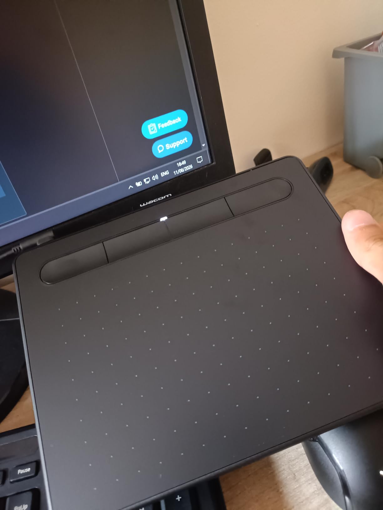 Wacom Intuos Small, Wired Graphic Drawing Tablet with Pen + Software | Battery-free pen, 4 ExpressKeys for shortcuts, works with Mac, Windows & Chromebook; Ideal for creators, students & teachers customer photo 1