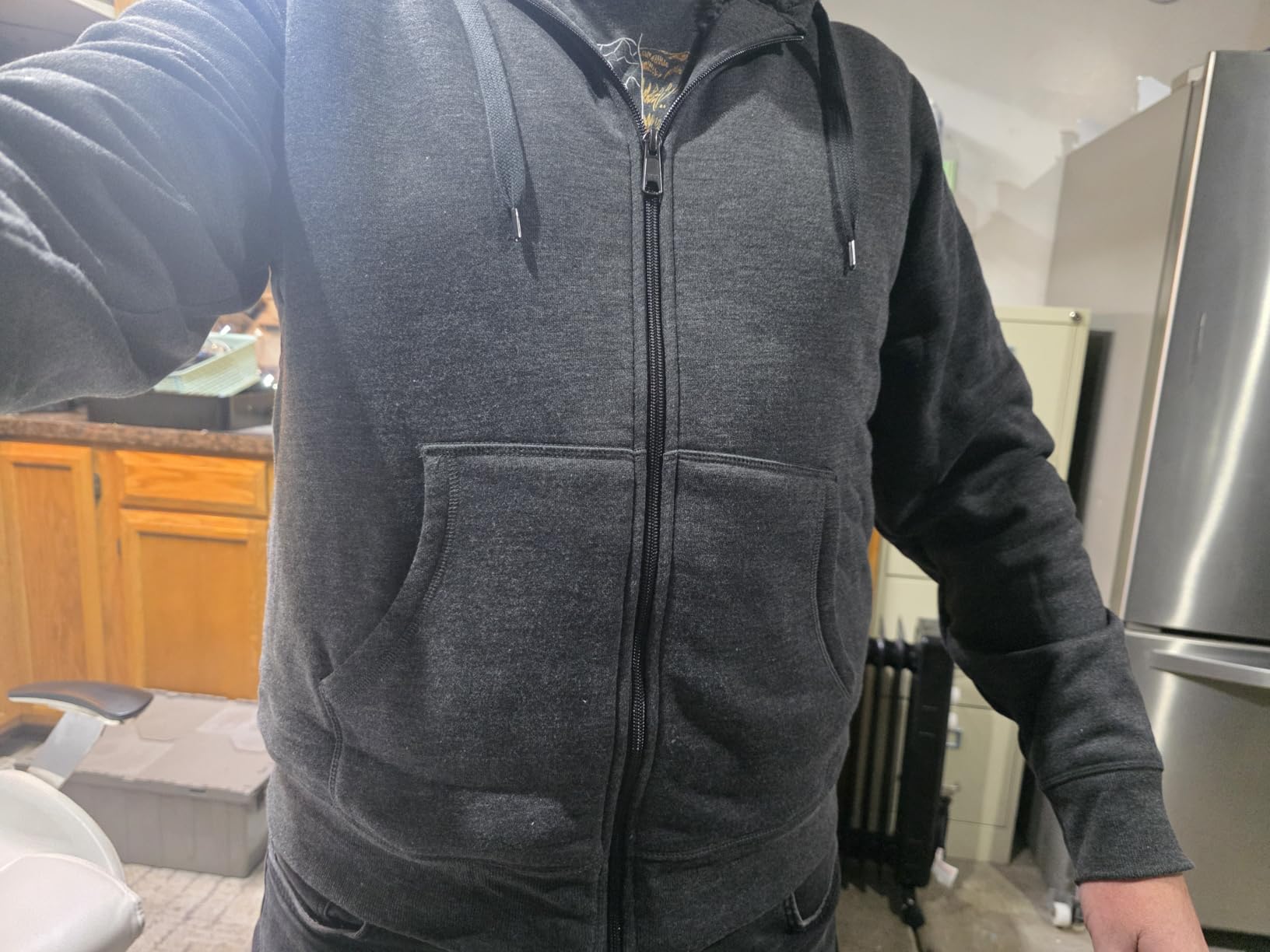 Amazon Essentials Men's Sherpa-Lined Full-Zip Fleece Hoodie Sweatshirt customer photo 1