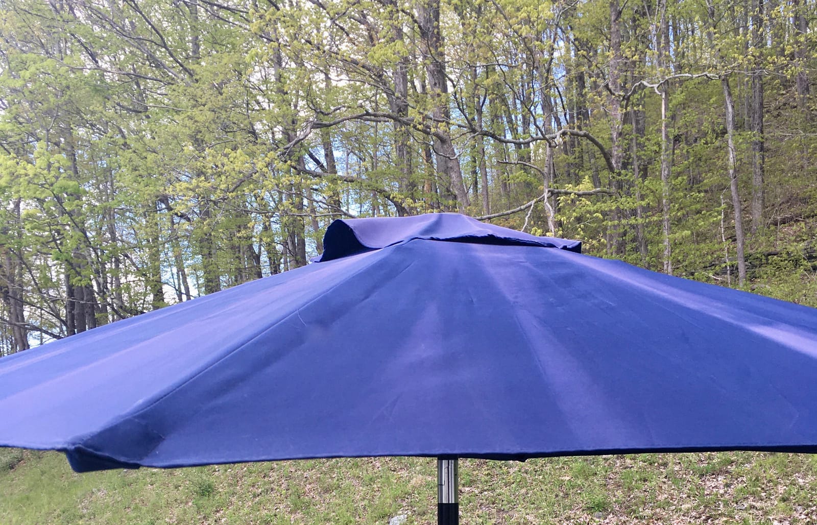 Blissun 7.5 ft Patio Umbrella, Yard Umbrella, Outdoor Market Umbrella with Push Button Tilt Crank (Tan) customer photo 2