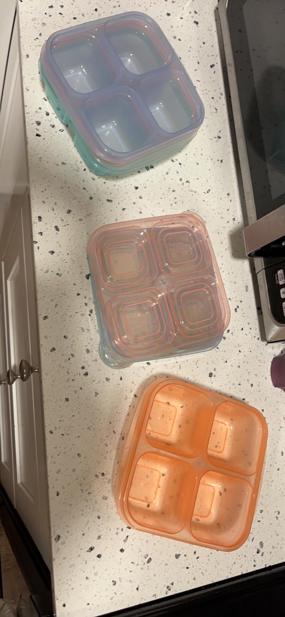 Bentgo Easyboxes 4-Compartment Snack Containers - 8-Piece Set with 4 Trays & 4 Custom-Fit Lids to Seal in Freshness - Reusable Food Storage & Meal Prep Bento BPA-Free Containers (Brights 4-Pack) customer photo 2