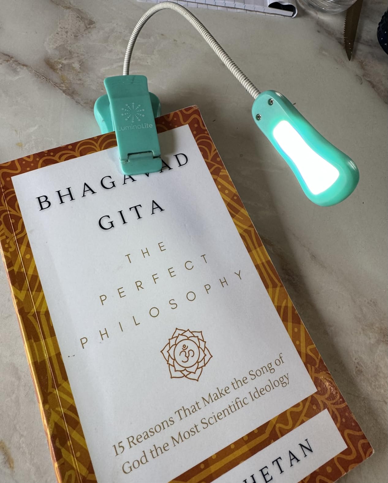 Vekkia Rechargeable Book Light for Reading in Bed(Blue) customer photo 1