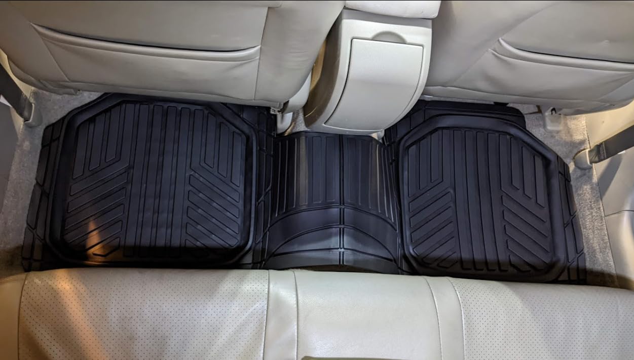 Motor Trend FlexToughXL Floor Mats for Cars Full Set, All-Weather Rubber Automotive Floor Mats, Waterproof Heavy Duty Car Mats, Flexible Floor Liners for Car Truck Van SUV, Car Floor Mats (Black) customer photo 1