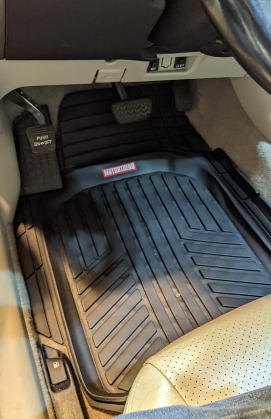 Motor Trend FlexToughXL Floor Mats for Cars Full Set, All-Weather Rubber Automotive Floor Mats, Waterproof Heavy Duty Car Mats, Flexible Floor Liners for Car Truck Van SUV, Car Floor Mats (Black) customer photo 2