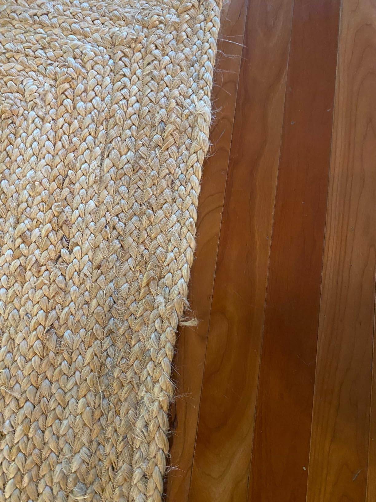 SAFAVIEH Area Rug 6x9 - Cape Cod Collection - Natural Brown, Handmade Braided Flat Weave Jute (CAP252A) customer photo 2