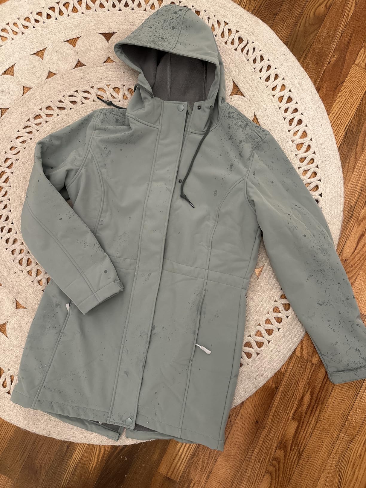 Outdoor Ventures Women's Waterproof Fleece Lined Hooded Softshell Rain Coat customer photo 2