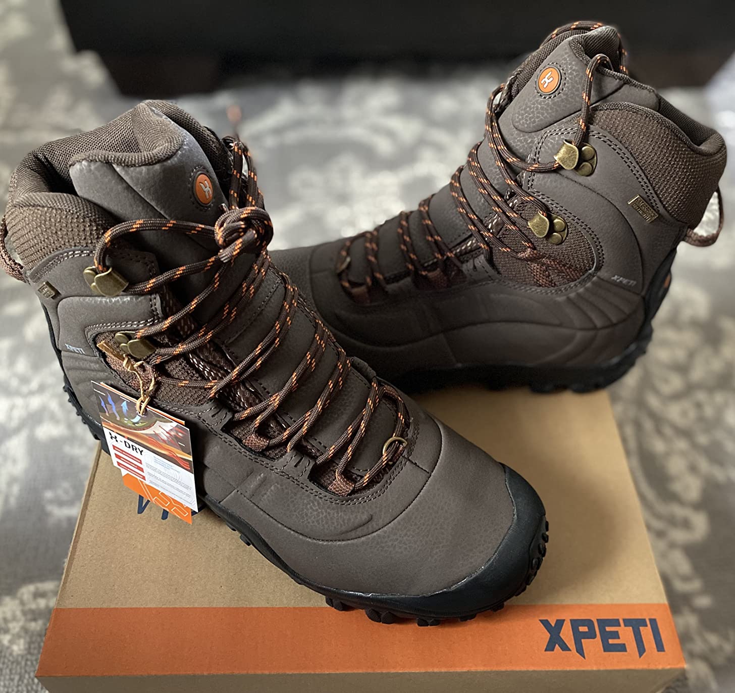 XPETI Men’s Thermator Mid-Rise Lightweight Hiking Insulated Non-Slip Outdoor Boots customer photo 2